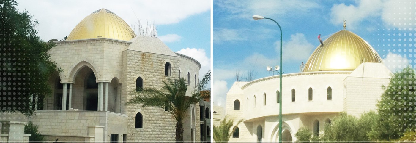 כיפת המסגד בפרדיס - אנודייז זהב